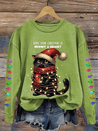 Vintage Crew Neck Christmas Sweatshirt 3 Vintage Crew Neck Christmas Sweatshirt - Image 3