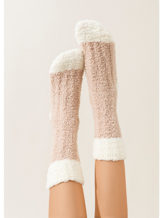 Coral Fleece Mid-calf Socks Autumn And Winter Women's Home Warm Fleece-lined Thick Plush Socks For Floors - Image 9