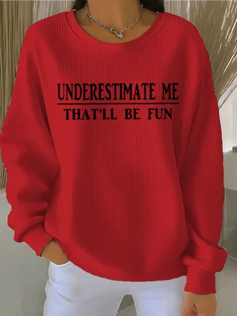 Vintage Crew Neck Letter Pattern Sweatshirt 4 Vintage Crew Neck Letter Pattern Sweatshirt - Image 4