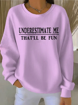 Vintage Crew Neck Letter Pattern Sweatshirt 3 Vintage Crew Neck Letter Pattern Sweatshirt - Image 3