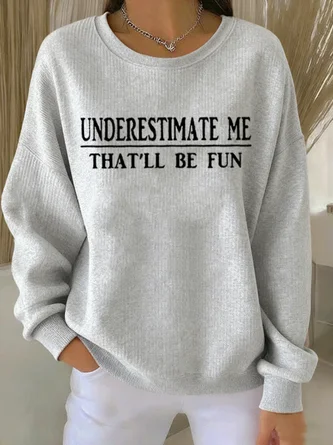 Vintage Crew Neck Letter Pattern Sweatshirt 2 Vintage Crew Neck Letter Pattern Sweatshirt - Image 2
