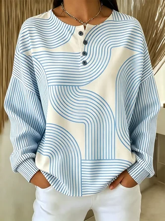 Casual Striped Sweatshirt 1 Casual Striped Sweatshirt