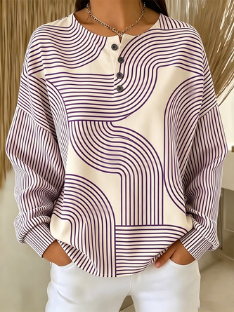 Casual Striped Sweatshirt 4 Casual Striped Sweatshirt - Image 4