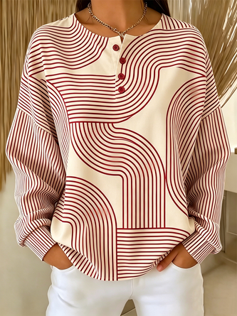 Casual Striped Sweatshirt 3 Casual Striped Sweatshirt - Image 3