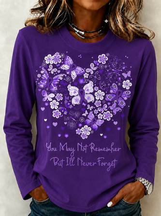 Casual Geometric Crew Neck Long Sleeve T shirt