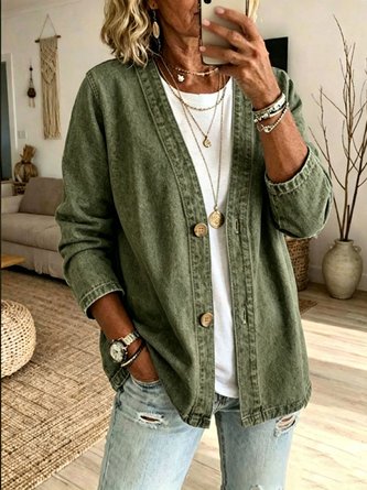 Women's Casual Denim Cardigan Jacket - Image 6