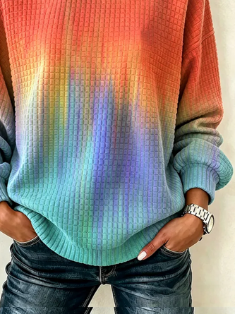 Casual Crew Neck Abstract Sweatshirt Printing - Image 9