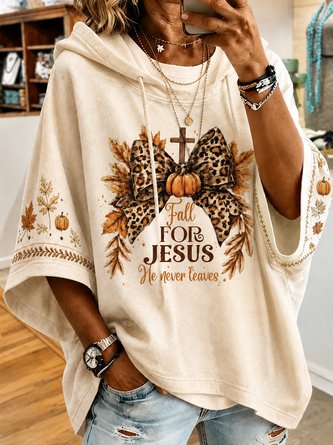 Casual Hoodie Text Letters Hoodie