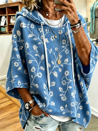Casual Hoodie Floral Hoodie