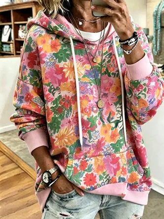 Vintage Hoodie Floral Hoodie