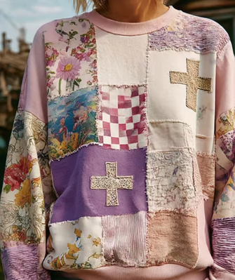 Casual Crew Neck Floral Sweatshirt Printing - Image 2