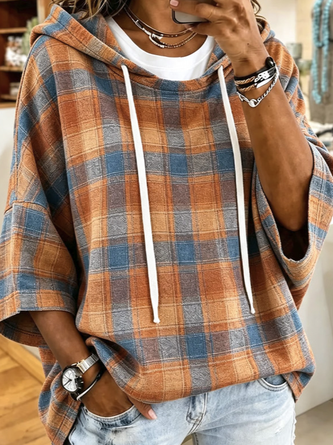Casual Hoodie Plaid Hoodie - Image 2
