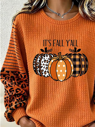 Casual Crew Neck Striped Sweatshirt Printing 2 Casual Crew Neck Striped Sweatshirt Printing - Image 2