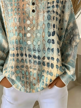 Casual Crew Neck Abstract Sweatshirt Printing - Image 6