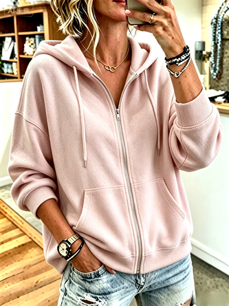 Casual Hoodie Plain Hoodie - Image 2