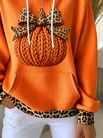 Casual Leopard Hoodie Long Sleeve Hoodie - Image 3