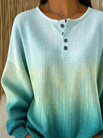 Casual Abstract Crew Neck Long Sleeve Sweatshirt - Image 2