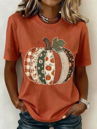 Vintage Halloween Crew Neck Short Sleeve T shirt