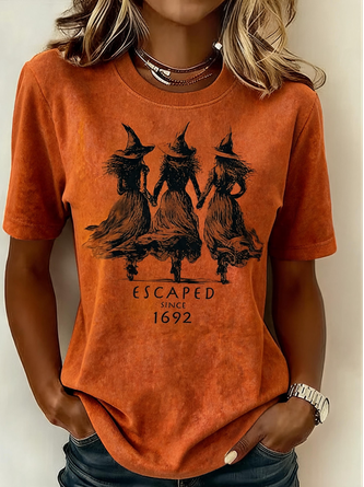 Vintage Halloween Crew Neck Short Sleeve T-shirt - Image 2