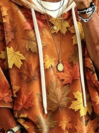 Casual Hoodie Maple Leaf Hoodie - Image 3