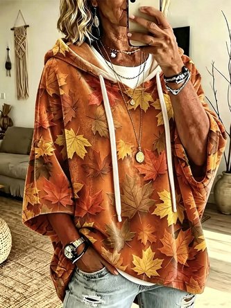 Casual Hoodie Maple Leaf Hoodie