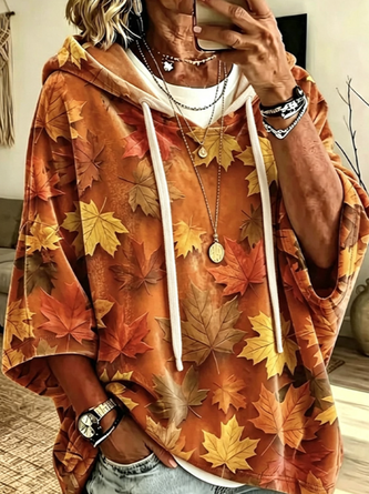 Casual Hoodie Maple Leaf Hoodie - Image 2