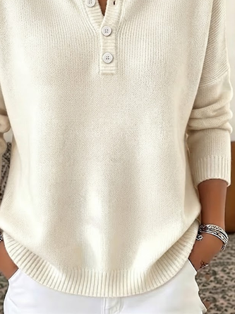 Vintage Plain Henley Collar Long Sleeve Sweatshirt 6 Vintage Plain Henley Collar Long Sleeve Sweatshirt - Image 6