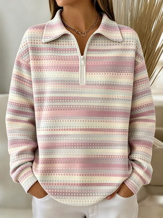 Casual Crew Neck Ombre Sweatshirt Printing - Image 6