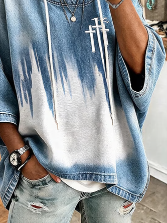 Casual Cross Hoodie Half Sleeve Hoodie - Image 3