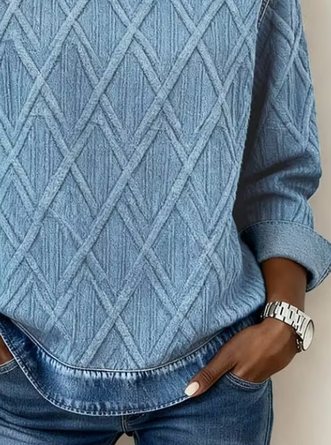 Casual Abstract Graphic Crew Neck Long Sleeve Sweatshirt - Image 3