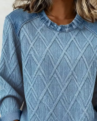 Casual Abstract Graphic Crew Neck Long Sleeve Sweatshirt - Image 2