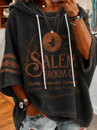 Casual Halloween Hoodie Half Sleeve Hoodie 2 Casual Halloween Hoodie Half Sleeve Hoodie - Image 2