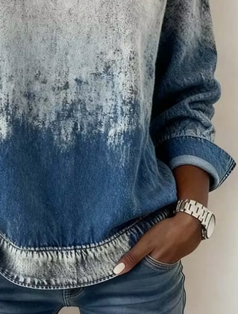 Casual Abstract Graphic Crew Neck Long Sleeve Sweatshirt - Image 3