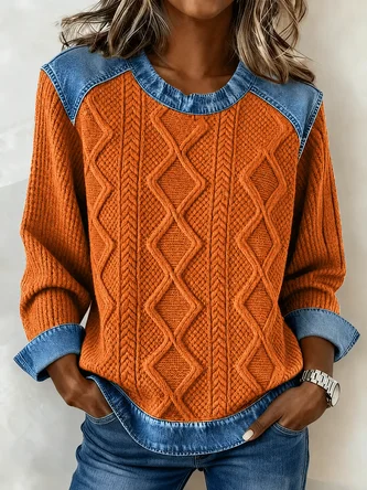 Casual Abstract Graphic Crew Neck Long Sleeve Sweatshirt - Image 2