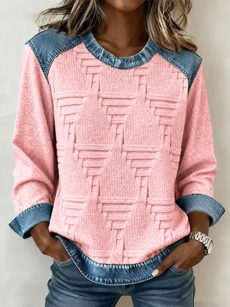Casual Abstract Graphic Crew Neck Long Sleeve Sweatshirt - Image 2