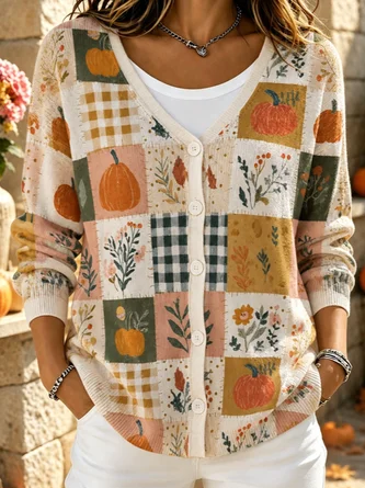 Women Floral Long Sleeve Comfy Casual Cardigan - Image 2