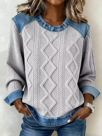 Casual Abstract Graphic Crew Neck Long Sleeve Sweatshirt - Image 3