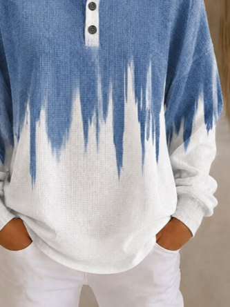 Casual Abstract Crew Neck Long Sleeve Sweatshirt - Image 3