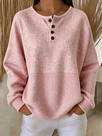 Casual Abstract Crew Neck Long Sleeve Sweatshirt - Image 3