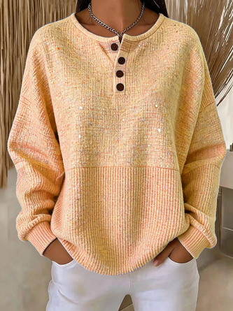 Casual Abstract Crew Neck Long Sleeve Sweatshirt - Image 2