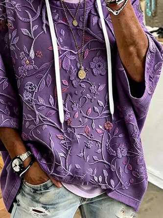 Casual Hoodie Floral Hoodie Printing - Image 3