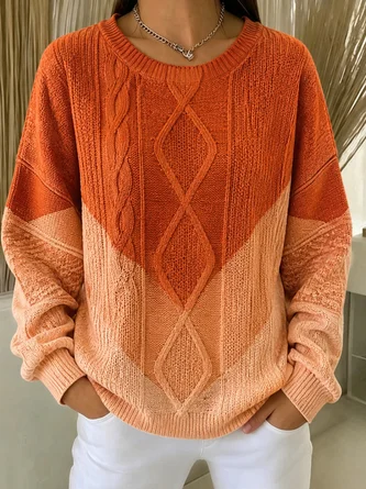 Casual Geometric Crew Neck Long Sleeve Sweatshirt 1 Casual Geometric Crew Neck Long Sleeve Sweatshirt