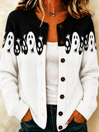 Women Halloween Long Sleeve Comfy Casual Cardigan - Image 2