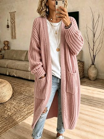 Women Plain Long Sleeve Comfy Casual Cardigan - Image 3