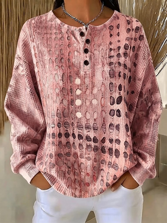 Casual Crew Neck Abstract Sweatshirt Printing - Image 4