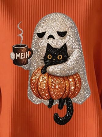 Vintage Cartoon Crew Neck Long Sleeve Sweatshirt - Image 9