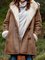 Casual Long Sleeve Cotton-Blend Hoodie Coat