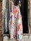 Women's floral print casual sleeveless jumpsuit