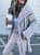 Woman Faux Fur Long Sleeve Winter Cardigans With Hoodie Coat