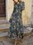 Vintage Geometric Printed Long Sleeves Plus Size Casual Dresses
